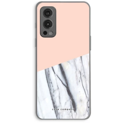 Afbeelding van Case Company® hoesje geschikt voor OnePlus Nord 2 5G A touch of peach Soft Cover Telefoonhoesje Bescherming aan alle Kanten en Schermrand