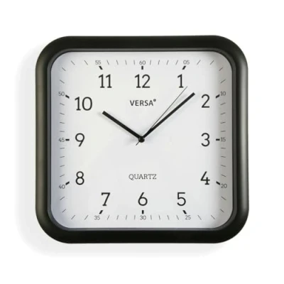 Afbeelding van Muurklok Versa Zwart Plastic Kwarts 3,5 x 28,5 29,5 cm
