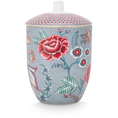 Afbeelding van Pip Studio Flower Festival Voorraadpot 1,5 Liter Blauwgrijs
