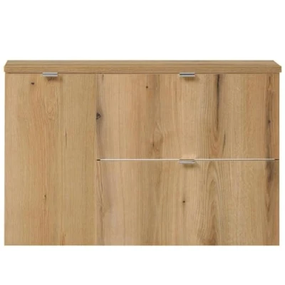 Afbeelding van Wastafelonderkast Newport met deur en lades 90x60x40 cm eikenkleurig [en.casa]
