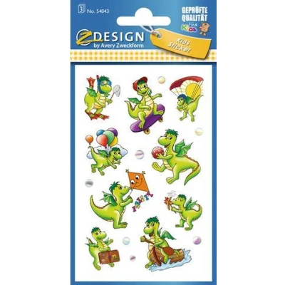 Afbeelding van Avery Av 54043 Papieretiket Z Design Kids Pakje A 3 Vel Draken
