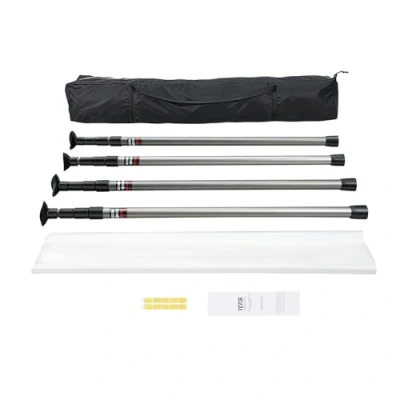 Image de VEVOR Porte Anti Poussière Barrière 4 Poteaux Télescopiques 366cm