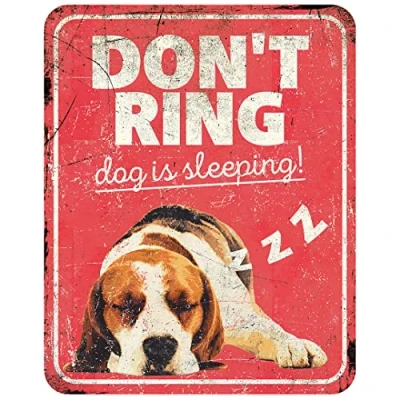 Afbeelding van D&amp;d Home Waakbord Hond Waarschuwingsbord Beagle En 25x20x0,3cm Rood 1st