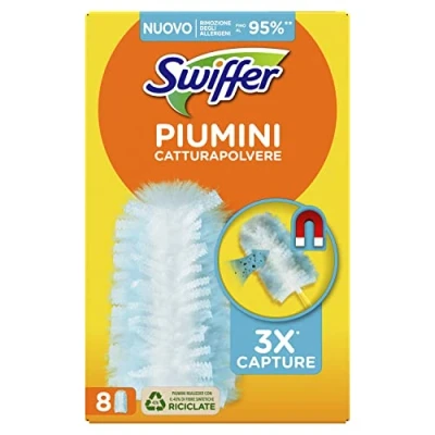 Afbeelding van Procter &amp; Gamble Swiffer Duster donsjacks, 8 vangt stof en vuil op, bereikt de moeilijkste punten in huis, ideaal voor haar