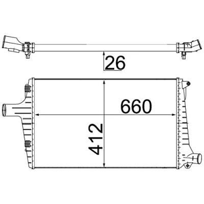 Afbeelding van MAHLE ORIGINAL CI 335 000S Intercooler