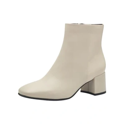 Afbeelding van Marco Tozzi SOFT Irina Korte laarzen, Dames, Maat: 40, Cream Leer