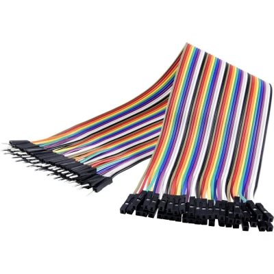 Afbeelding van Renkforce JKMF403 Jumperkabel Arduino, Banana Pi, Raspberry Pi [40x Draadbrug stekker 40x bus] 30.00 cm Bont