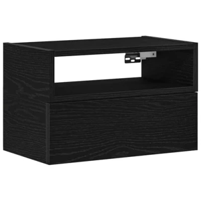 Afbeelding van vidaXL Nachtkastje wandgemonteerd 45x26x28,5 cm zwart