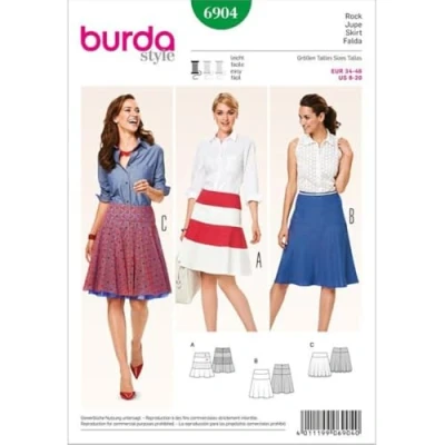 Afbeelding van Burda Naaipatroon 6904 Rok in variaties