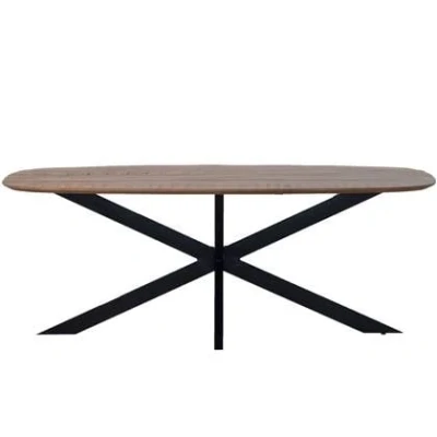 Afbeelding van Giga Meubel Eettafel Bruin Deens Ovaal 180cm Tafel Jordan