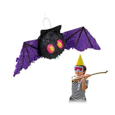 Afbeelding van Relaxdays pinata vleermuis SMALL Halloween piñata verjaardag kinderen feestversiering