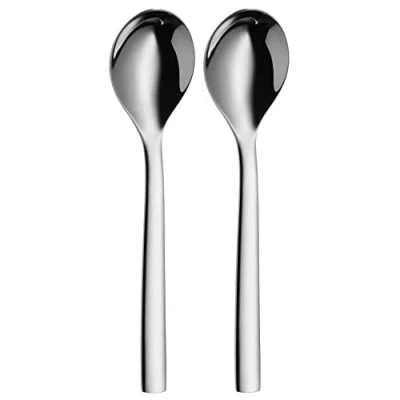 Afbeelding van WMF Nuova mueslilepel, 2 delig, Cromargan roestvrij staal, 18/10, gepolijst, vaatwasmachinebestendig, lengte 16,5 cm