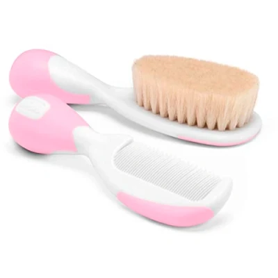 Afbeelding van Chicco Borstel En Kam Junior Wit/roze 2 delig