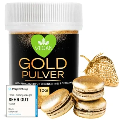Image de Poudre d&#039;or, paillettes comestible pour boissons et aliments, 1 x 10 g