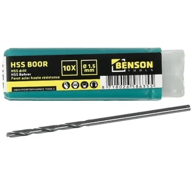 Afbeelding van Benson HSS Metaal Boor 1.5 mm 10 stuks