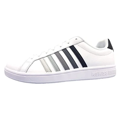 Afbeelding van K SWISS Court Tiebreak Sneakers laag, Heren, Maat: 45, White black gradient Leer en textiel