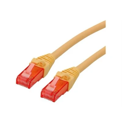 Image de Roline Cordon de raccordement RJ 45 (M) pour 5 m UTP CAT 6 sans halogène, moulé, bloqué jaune