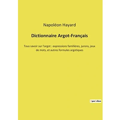 Afbeelding van Dictionnaire Argot Français