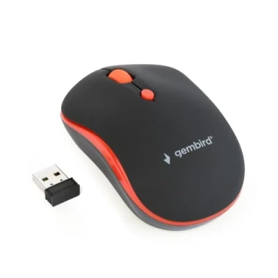 Image de Gembird MUSW 4B 03 R Souris optique 4 boutons sans fil 2.4 GHz récepteur USB noir/rouge blister