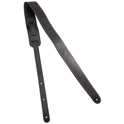 Afbeelding van Fender Monogram Leather Strap Black lederen gitaarband