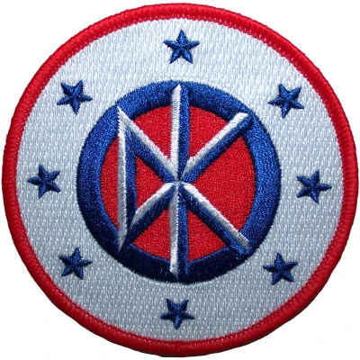 Afbeelding van Dead Kennedys Logo &amp; Stars Patch Wit/Multicolours