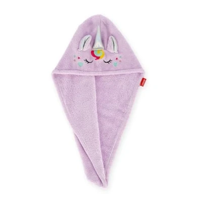 Afbeelding van Legami Love My Hair Tulband voor haar, sneldrogend, microvezel, super absorberend, zacht, anti crêpe, dameshaarhanddoek, knoopsluiting, eenhoorn thema
