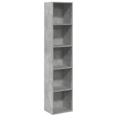 Image de vidaXL Bibliothèque gris béton 40x30x189 cm bois d&#039;ingénierie857888