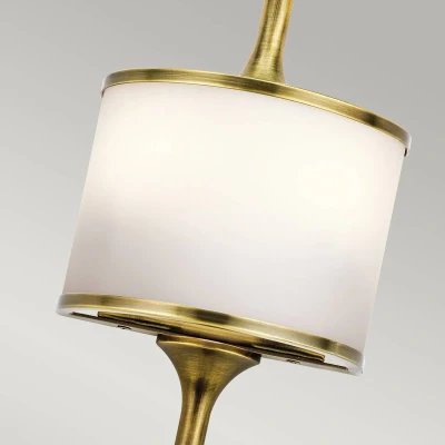 Afbeelding van Kichler LED Wandlamp Mona 3W 3000K 300Lm 830 IP44 Dimbaar Natural Brass