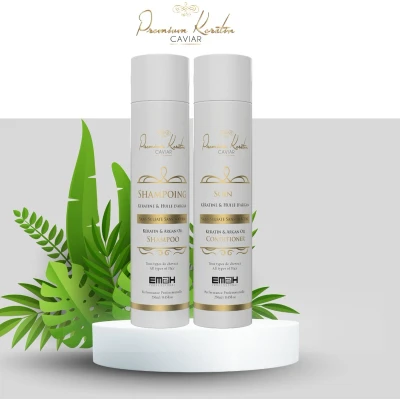 Afbeelding van Premium Keratin Caviar Onderhoudskit voor Braziliaanse keratinebehandeling 2 x 250ml