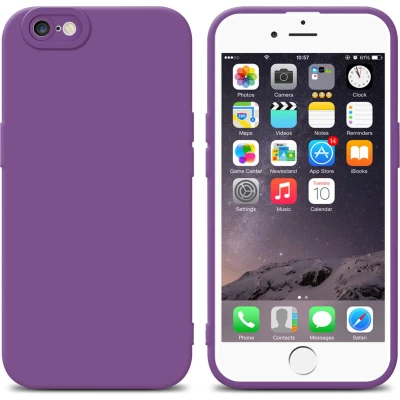 Afbeelding van Cadorabo Hoesje geschikt voor Apple iPhone 6 / 6S in Fluid MAT PAARS Beschermhoes gemaakt van flexibel TPU silicone Cover Case