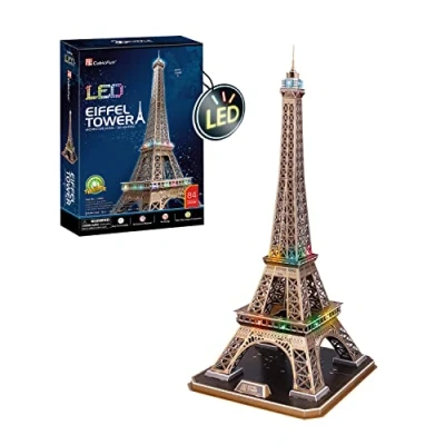 Afbeelding van 3D Lichtgevende Eiffeltoren Puzzel 84 Stuks, 3D, Verlichte Puzzel, Monumenten