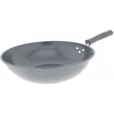 Afbeelding van Benson Wokpan 30 cm Marmer Anti Aanbak Laag
