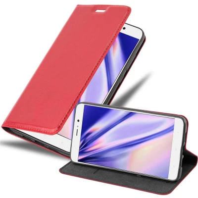 Afbeelding van Cadorabo Hoesje geschikt voor Xiaomi Mi 5s PLUS in APPEL ROOD Beschermhoes met magnetische sluiting, standfunctie en kaartvakje Book Case Cover Etui