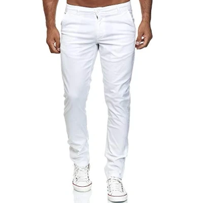 Afbeelding van Elara chino Chunkyrayan herenbroek, slim fit, stretch, Weiss