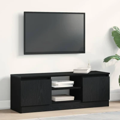 Afbeelding van vidaXL Tv meubel 102x30x36 cm spaanplaat zwart eikenkleurig