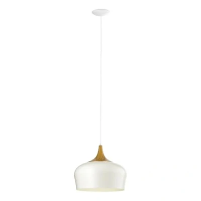 Afbeelding van EGLO Obregon Hanglamp 1 Lichts Ø350mm. Creme, Eik