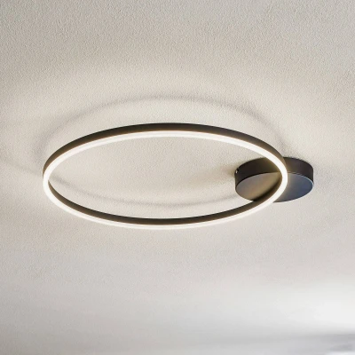Afbeelding van LED plafondlamp Giotto 1 lamp, zwart