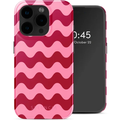 Afbeelding van Selencia Hoesje geschikt voor iPhone 15 Pro Vivid Backcover MagSafe Wave Vibes Lipstick