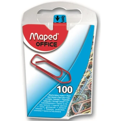 Image de MAPED BTE 100 TROMBONE COULEUR 25MM