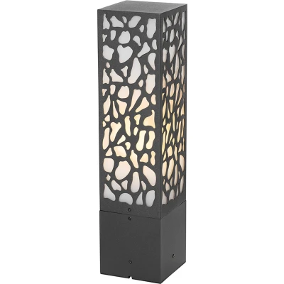 Afbeelding van QAZQA Modern buiten paaltje zwart 40 cm IP44 Nicole
