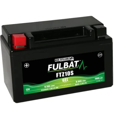 Afbeelding van FULBAT Batterij Moto GEL FTZ10S / YTZ10S 12V 9,1Ah 190A