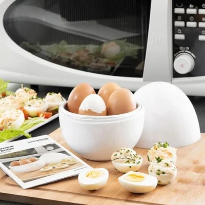 Afbeelding van Eierkoker voor de Magnetron met Receptenboekje Boilegg InnovaGoods