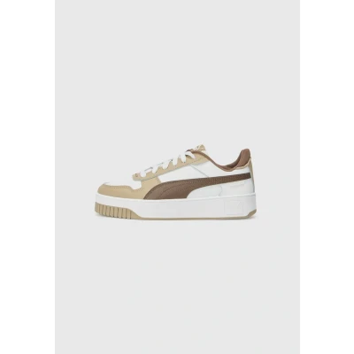 Afbeelding van Puma Carina Street Sneakers laag, Dames, Maat: 39, Beige/white Leer en imitatieleer