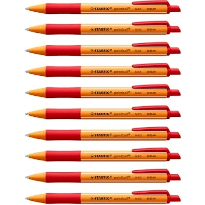 Afbeelding van Balpen STABILO pointball 6030/40 medium rood