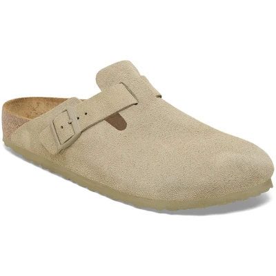Afbeelding van Birkenstock Boston Unisex Muiltjes, Maat: 46, Faded khaki Veloursleer