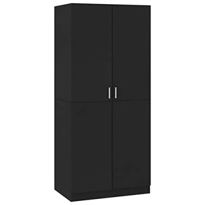 Image de vidaXL Garde robe Noir 80x52x180 cm Aggloméré800640