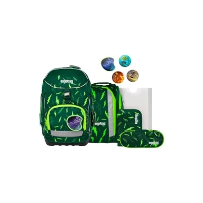 Afbeelding van ergobag Set van 6 ergonomische en flexibele schoolrugzakken Voor eersteklas basisschool meisjes jongens, Groene beer