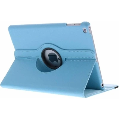 Afbeelding van iPad 9.7 360 graden draaibare hoes Licht Blauw