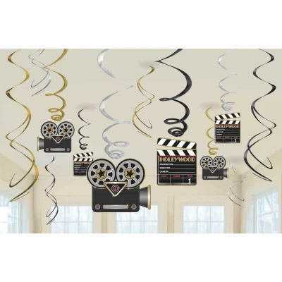 Afbeelding van Swirl decoratie Hollywood 12 stuks