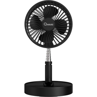 Afbeelding van Qware Draagbare Mini bureauventilator Zwart (qw Snd fd75bl)